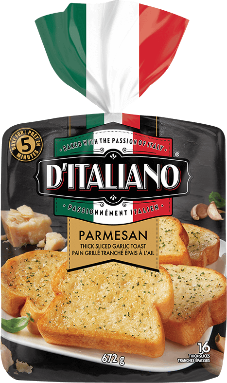 Bag of Pain grillé tranché épais à l’ail et au parmesan D’Italiano