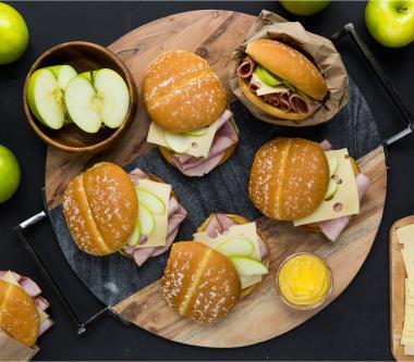 D’Italiano® Ham, Swiss & Apple Sandwiches