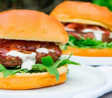 D’Italiano® Blue Cheese Burger with Onion Chutney
